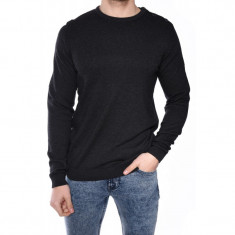 Pulover Barbati Jack&amp;amp;Jones Jprkanton Knit Crew Neck Dark Grey Melange foto