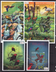 Antigua 2000 fauna pasari MI 3068-3083 - 2 klb. + 2 bl.442,443 MNH w46 foto