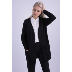 Cardigan Lana Lung Vila Boom Negru foto