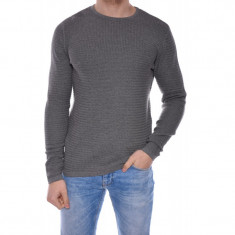 Pulover Barbati Jack&amp;amp;Jones Jprfrancis Knit Crew Neck Grey Melange foto