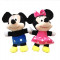 Set Mickey si Minnie plus 18cm albastru cu roz