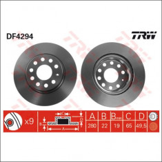 Disc frana Skoda Octavia 2 II 1Z3 TRW cod DF4294 foto