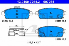 Set placute frana spate Opel Zafira fabricat incepand cu 10.2011 ATE cod 13.0460-7264 .2 foto