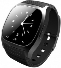 Smartwatch iUni U26, LCD Capacitive touchscreen 1.5&amp;amp;quot;, Bluetooth, Bratara silicon (Negru) foto