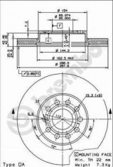 Disc frana fata ventilat Skoda Yeti fabricata incepand cu 05.2009 BREMBO cod 265- 09.9145.14 foto