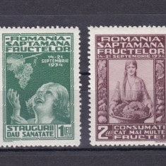 1934 - Expozitia fructelor - LP 109 - serie completa - MNH