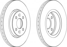 Disc frana fata ventilat Renault Clio 2 II fabricat incepand cu 09.1998 FERODO cod 181- DDF1124 foto