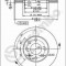 Disc frana fata ventilat Daewoo Cielo fabricat in perioada 02.1995 - 06.2008 BREMBO cod 52- 09.3090.14