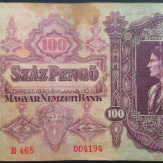 Bancnota istorica 100 PENGO - UNGARIA, anul 1930 * cod 737