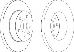 Disc frana fata plin Mercedes V-Class fabricat in perioada 02.1996 - 07.2003 FERODO cod 45- DDF1674 foto