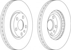 Disc frana fata ventilat Citroen Evasion fabricat in perioada 06.1994 - 07.2002 FERODO cod 946- DDF760 foto