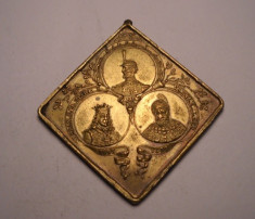 Medalie Regele Carol I Stefan cel Mare si Vasile Lupu 1904 foto