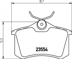 Set placute frana spate VW Golf 3 III fabricat in perioada 07.1993 - 04.1999 Textar cod 187- 2355401 foto