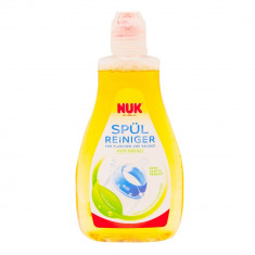 Solutie pentru curatare biberoane si suzete NUK, 380ml, Galben foto