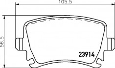 Set placute frana spate Seat Toledo 3 III fabricat in perioada 04.2004 - 05.2009 Textar cod 208- 2391401 foto