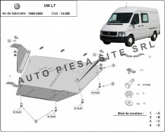 Scut metalic motor VW LT 2 II 28-35 / 28-46 fabricat intre 1996 - 2006 cod APS-14,095 foto