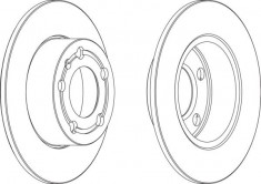 Disc frana spate plin Skoda Octavia 1 I fabricata in perioada 09.1996 - 12.2010 FERODO cod 1241- DDF929 foto