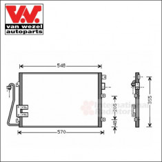 Radiator aer conditionat climatizare Dacia Logan MCV 1.5 dCi VAN WEZEL cod 43005376 foto