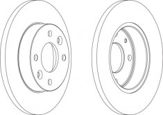 Disc frana fata plin Renault Clio 2 II fabricat incepand cu 09.1998 FERODO cod 10- DDF055 foto