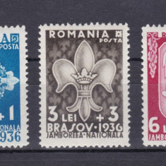 1936 - Jamboreea Nationala Brasov - LP 115 - serie completa - MNH