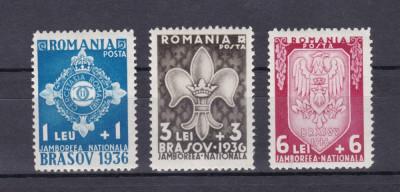 1936 - Jamboreea Nationala Brasov - LP 115 - serie completa - MNH foto