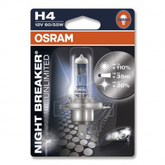 Bec Osram H4 Night Breaker Unlimited (+110 lumina) 12V 60/55W cod 64193NBU-01B foto