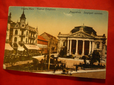 Ilustrata Oradea Mare - Teatrul Orasenesc , anii &amp;#039;20 foto