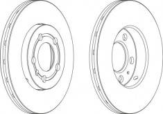 Disc frana fata ventilat Skoda Fabia 2 II fabricata in perioada 12.2006 - 12.2014 FERODO cod 818- DDF927 foto