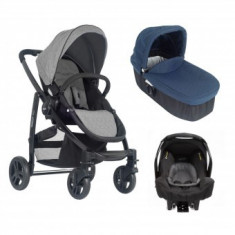 Carucior Copii 3 In 1 Graco Evo Slate Navy Rock foto