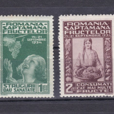 1934 - Expozitia fructelor - LP 109 - serie completa -MNH