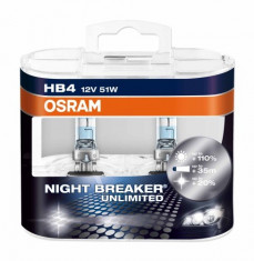 Bec Osram HB4 Night Breaker Unlimited (+110 lumina) 12V 51W cod 9006NBU foto