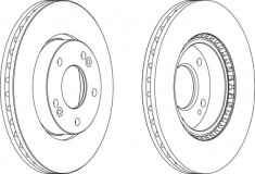 Disc frana fata ventilat Hyundai Coupe fabricat in perioada 08.2001 - 08.2009 FERODO cod 547- DDF1619 foto