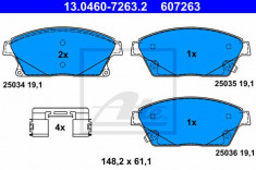 Set placute frana fata Opel Zafira C fabricat incepand cu 10.2011 ATE cod 13.0460-7263.2 foto