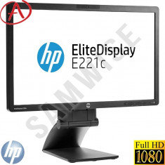 Monitor LED 21.5&amp;quot; Grad A, HP EliteDisplay E221C, 1920 x 1080, 7ms, VGA, DVI, DisplayPort, Camera WEB, Cabluri Incluse foto