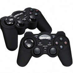 Astrum Analog Joypad GP220 Vibra Dual Kit (Set 2 Buc) USB Negru