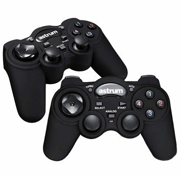 Astrum Analog Joypad GP220 Vibra Dual Kit (Set 2 Buc) USB Negru foto