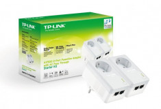 TP-Link PowerLine KIT, 500Mbps, HomePlug AV, 2 porturi 10/100Mbps, power socket, Range: 300m foto