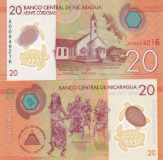 Nicaragua 20 Cordobas 2014 UNC foto