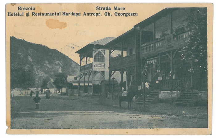 3811 - BREZOI, Valcea, Restaurant - old postcard - used
