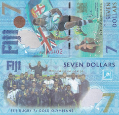 Fiji 7 Dollars 2016 UNC foto