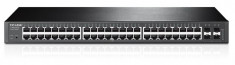 Switch TP-Link T1600G-52TS, 48 porturi Gigabit, 4 porturi combo SFP, Rackmount, Smart, Tag-based VLAN, foto