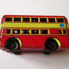 Macheta colectie tabla double-decker/autobuz supraetajat englez,lungime=85 mm