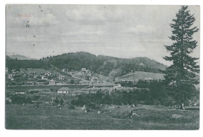3966 - PREDEAL, Brasov, Panorama - old postcard - used - 1906 foto