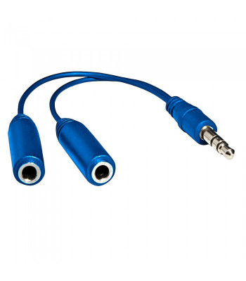 Cablu Auxiliar Aux Spliter Audio Astrum AS003 1x3,5mm jack - 2x3,5 mm M foto