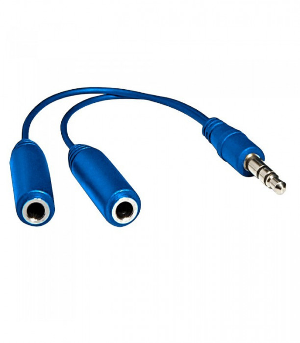 Cablu Auxiliar Aux Spliter Audio Astrum AS003 1x3,5mm jack - 2x3,5 mm M