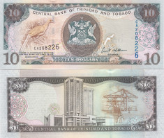 Trinidad &amp;amp; Tobago 10 Dollars 2006 UNC foto