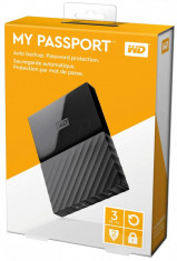 HDD extern WD, 3TB, My Passport, 2,5&amp;amp;quot; USB 3.0, negru foto