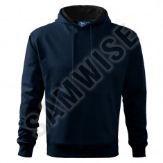 Hanorac de barbati Hooded Sweater (Culoare: Albastru marin, Marime: L, Pentru: Barbati) foto