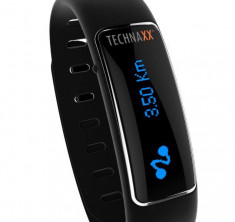 Bratara Fitness Technaxx TX-39, 0.91 OLED display, Bluetooth 4.0, aplicatii iOS/Android, negru foto