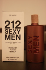 Parfum TESTER original Carolina Herrera 212 sexy men 100 ml pentru barbati foto